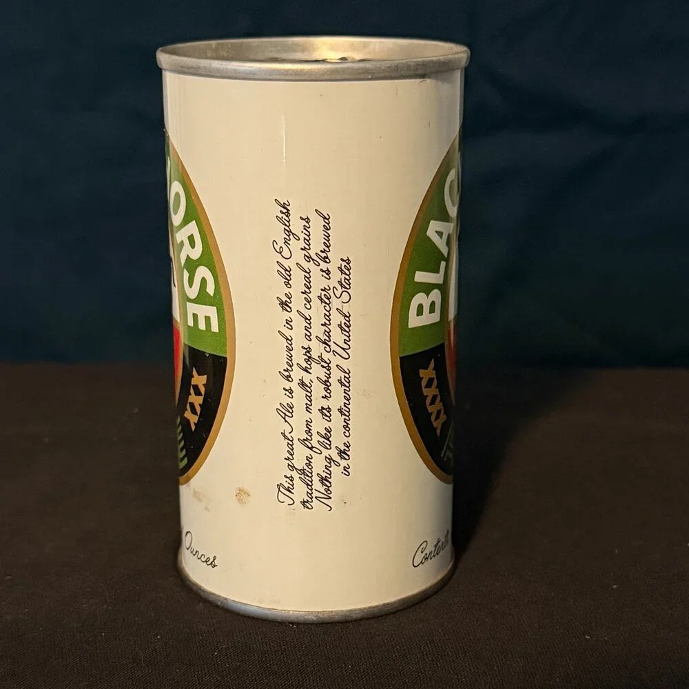 Vintage Black Horse Ale vintage beer can (white)